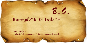 Bernyák Olivér névjegykártya